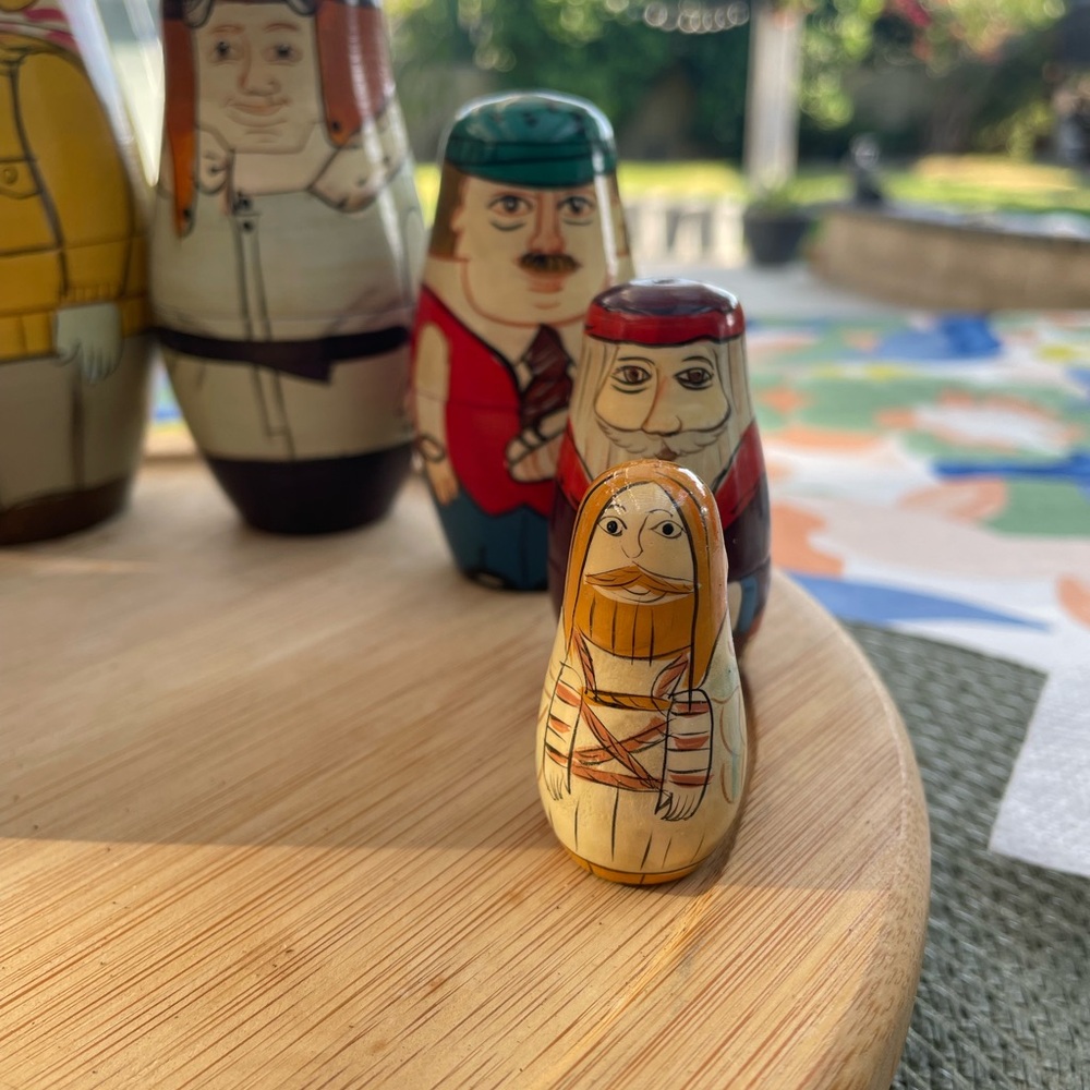 Wood Colorful Nesting Dolls Set 25th Anniversary 1994 - Picture 5 of 8